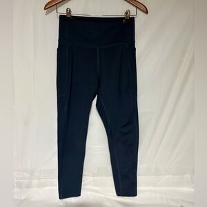 girlfriend collective Navy High-Waist Leggings
